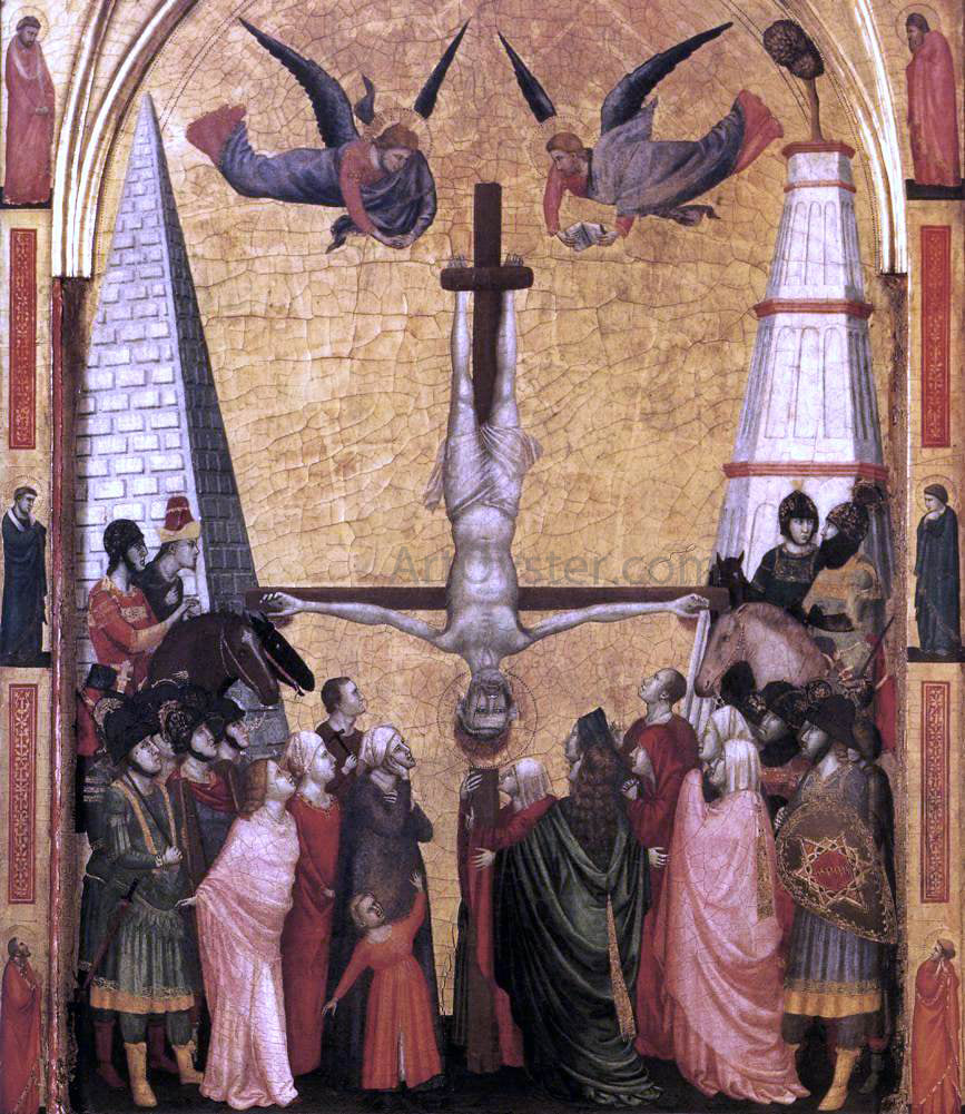 Giotto Di Bondone The Stefaneschi Triptych: Martyrdom of Peter - Canvas Print