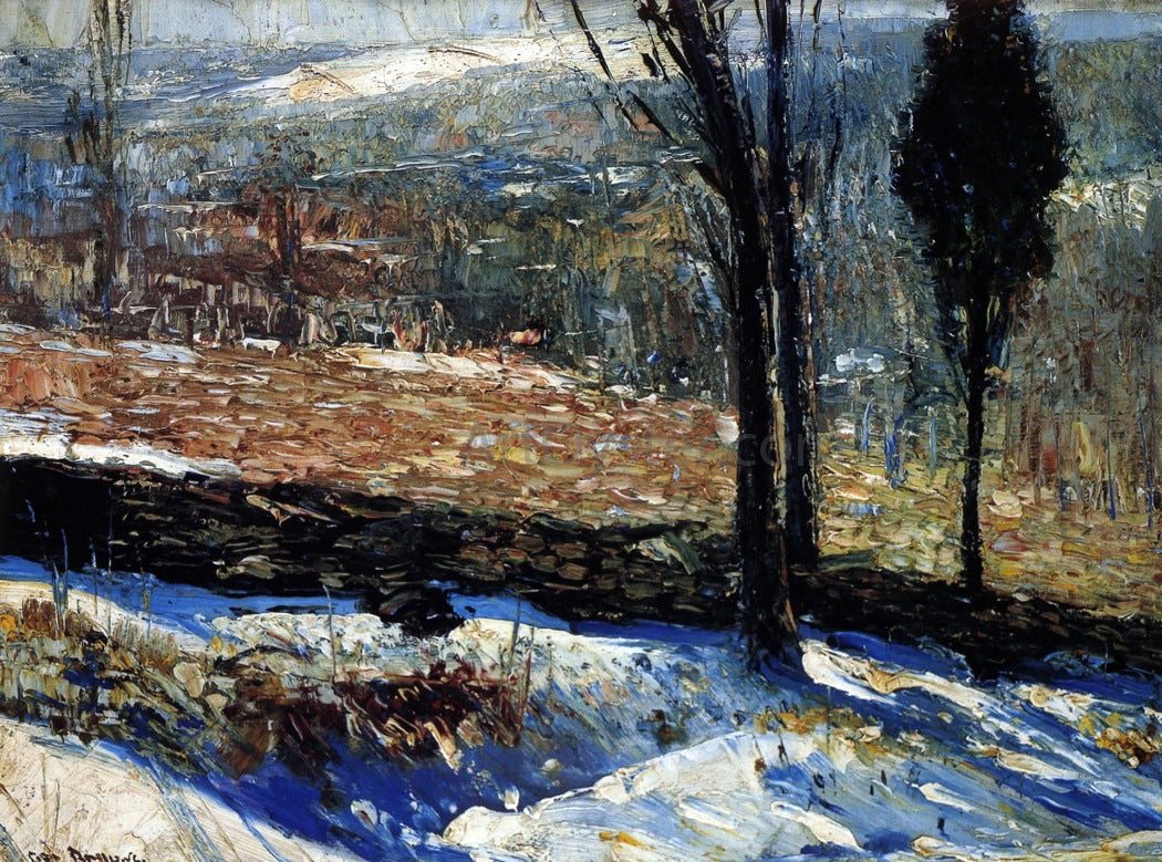 George Wesley Bellows The Stone Fence - Canvas Print