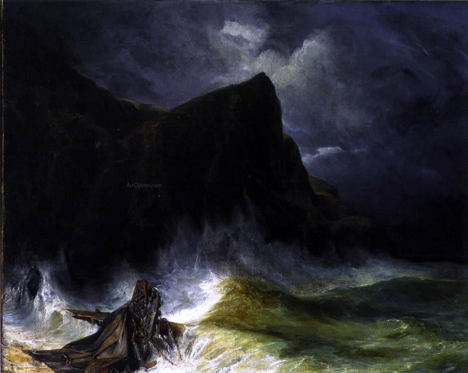 Eugene Isabey The Storm (also known as Shipwreck) - Canvas Print