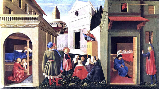 Fra Angelico The Story of St Nicholas (Perugia Altarpiece) - Canvas Print