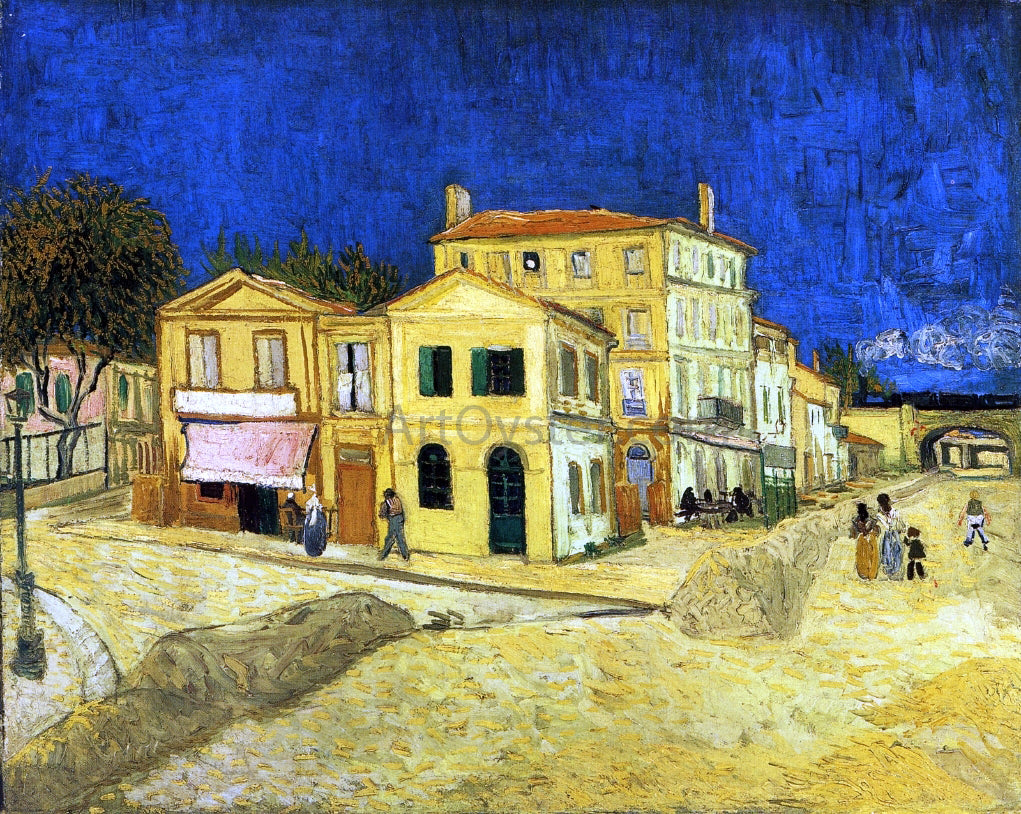 Vincent Van Gogh The Street, the Yellow House - Canvas Print