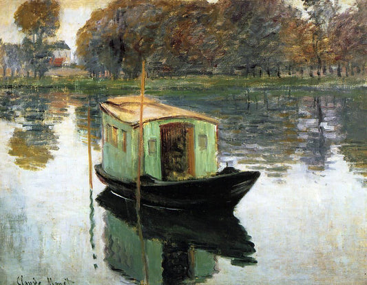 Claude Oscar Monet Studio Boat - Canvas Print