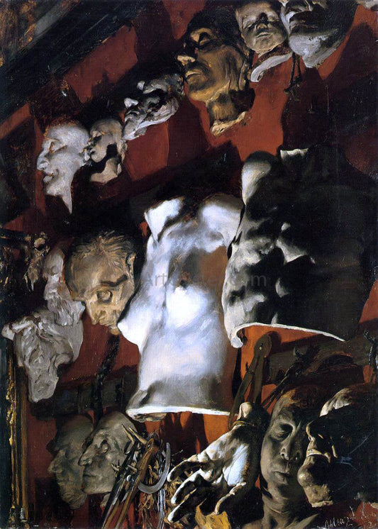 Adolph Von Menzel The Studio Wall - Canvas Print