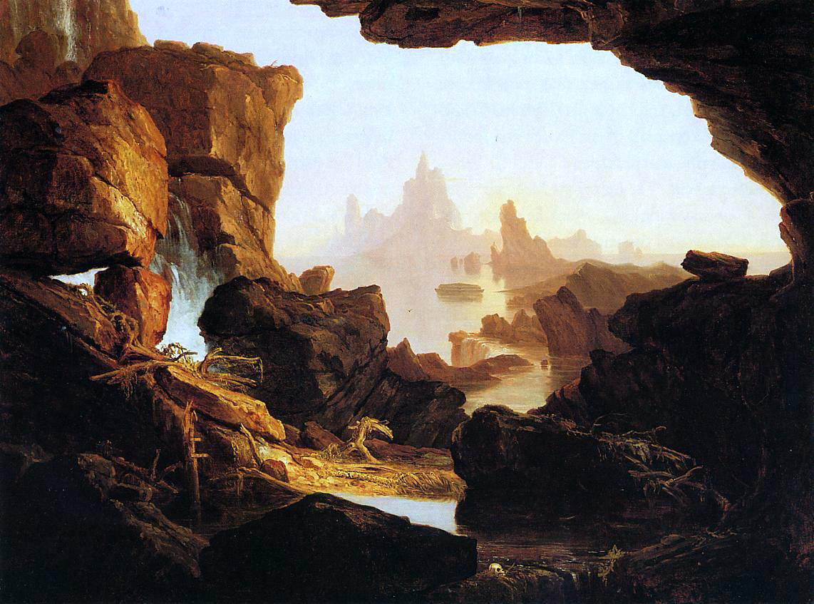 Thomas Cole The Subsiding Waters of the Deluge - Canvas Print