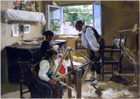 Joaquin Sorolla Y Bastida The suckling child - Canvas Print