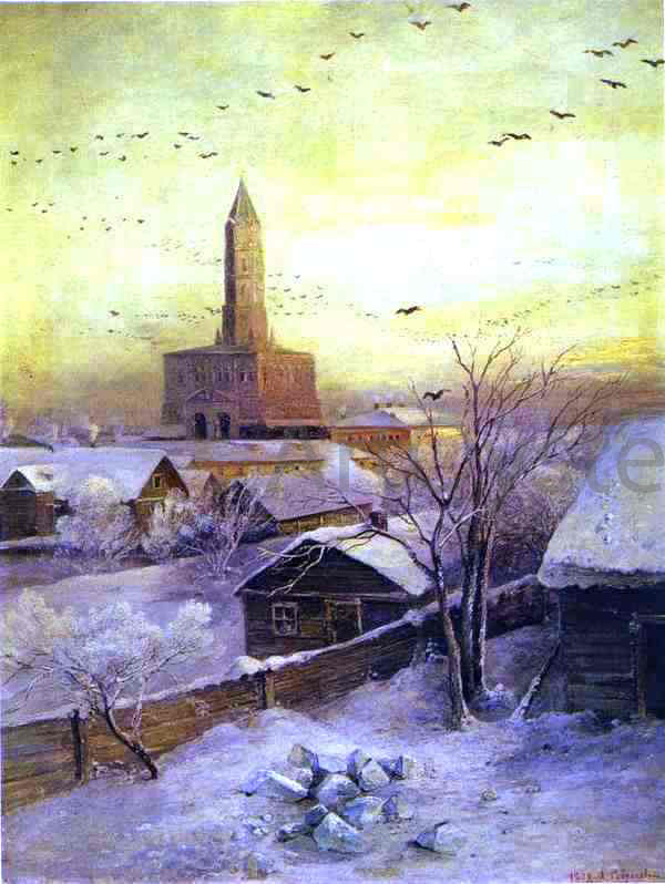 Alexei Kondratevich Savrasov The Sukharev Tower - Canvas Print