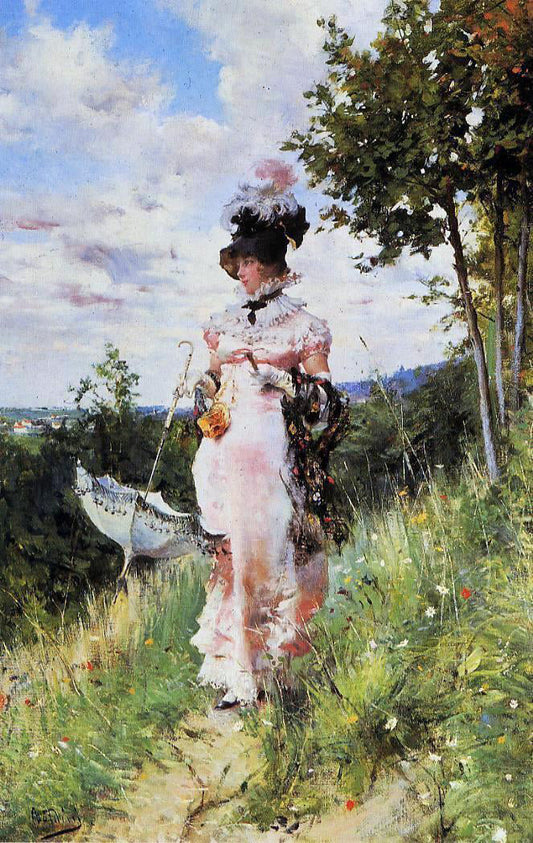 Giovanni Boldini The Summer Stroll - Canvas Print