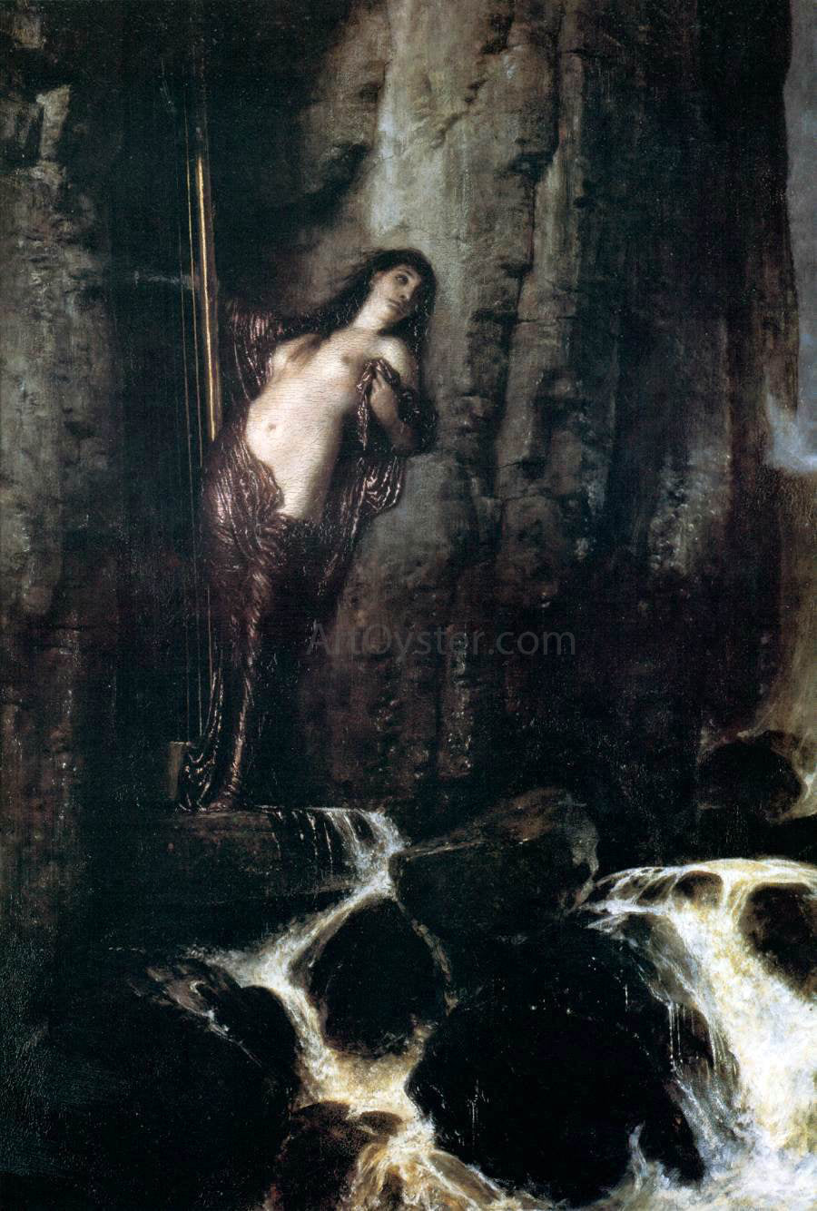 Arnold Bocklin The Surf - Canvas Print