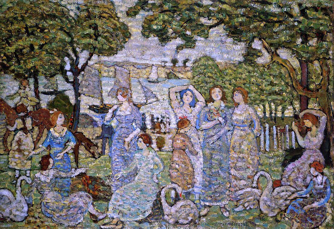 Maurice Prendergast The Swans - Canvas Print