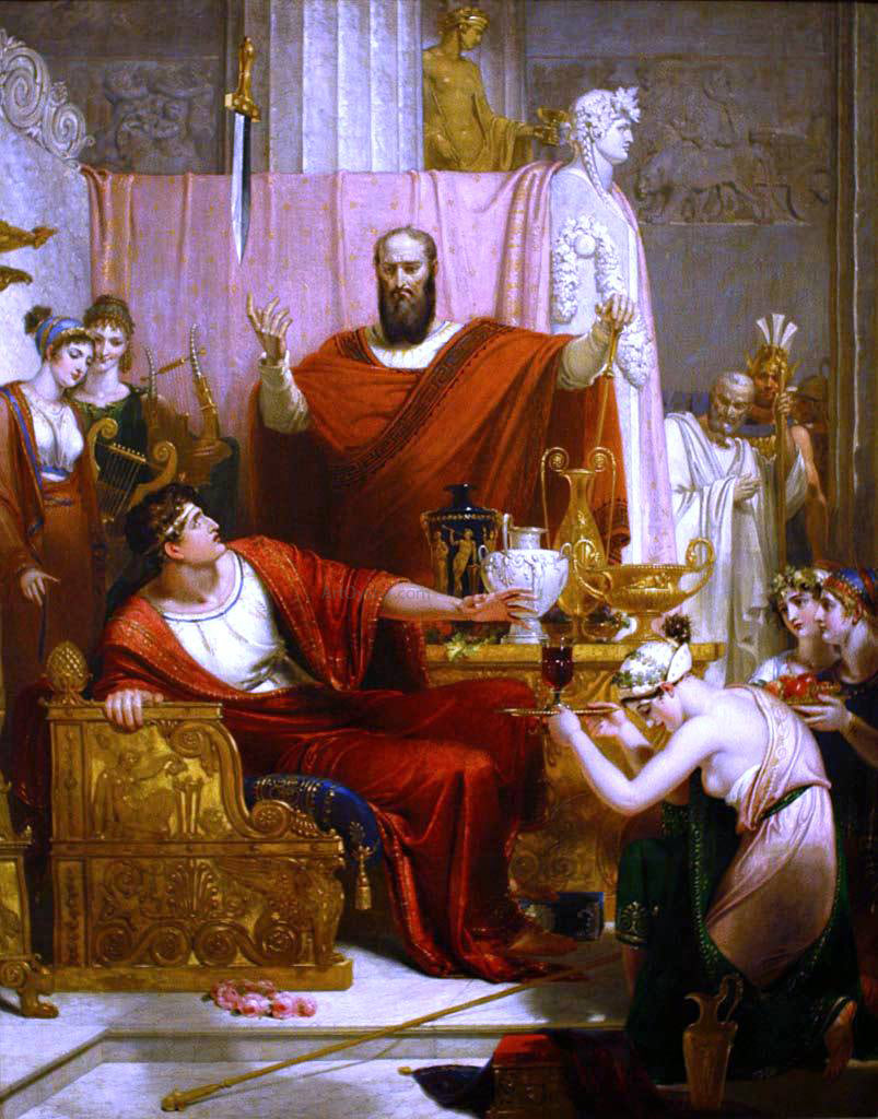 Richard Westall The Sword of Damocles - Canvas Print