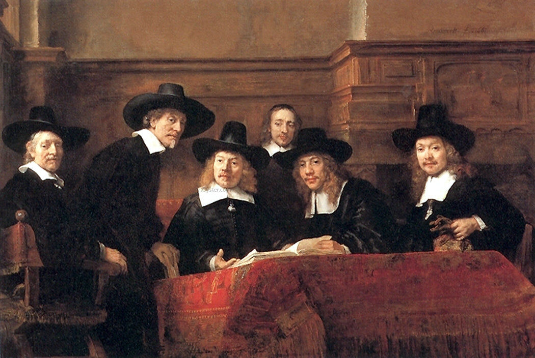 Rembrandt Van Rijn Syndics - Canvas Print