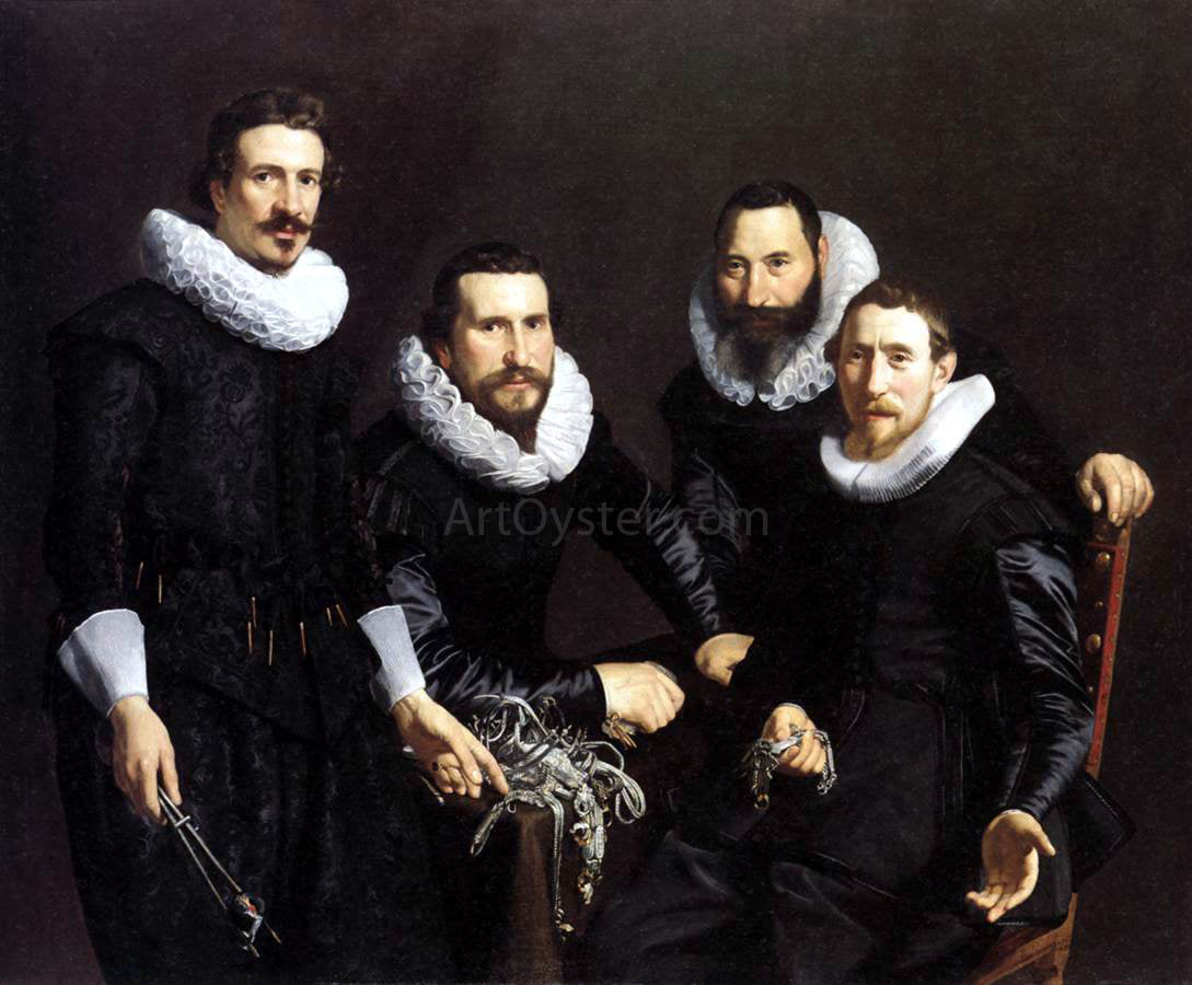 Thomas De Keyser The Syndics of the Amsterdam Goldsmiths Guild - Canvas Print