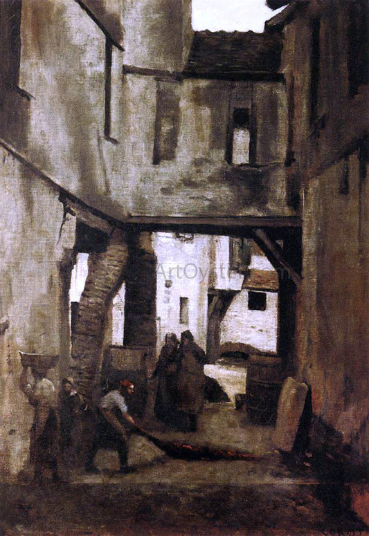 Jean-Baptiste-Camille Corot The Tanneries of Mantes - Canvas Print