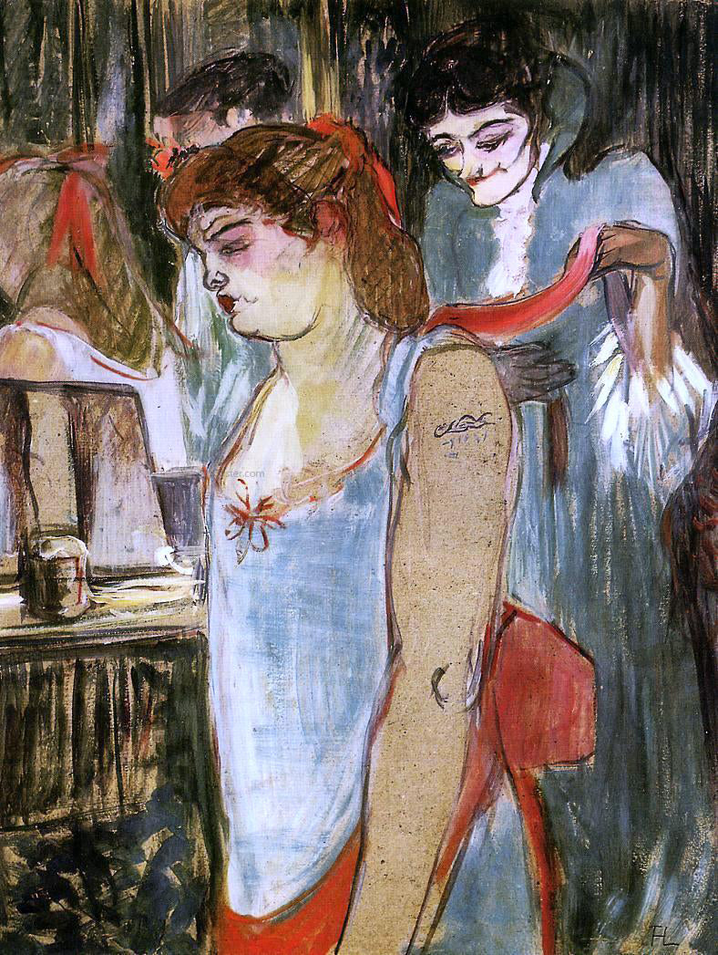 Henri De Toulouse-Lautrec The Tatooed Woman - Canvas Print