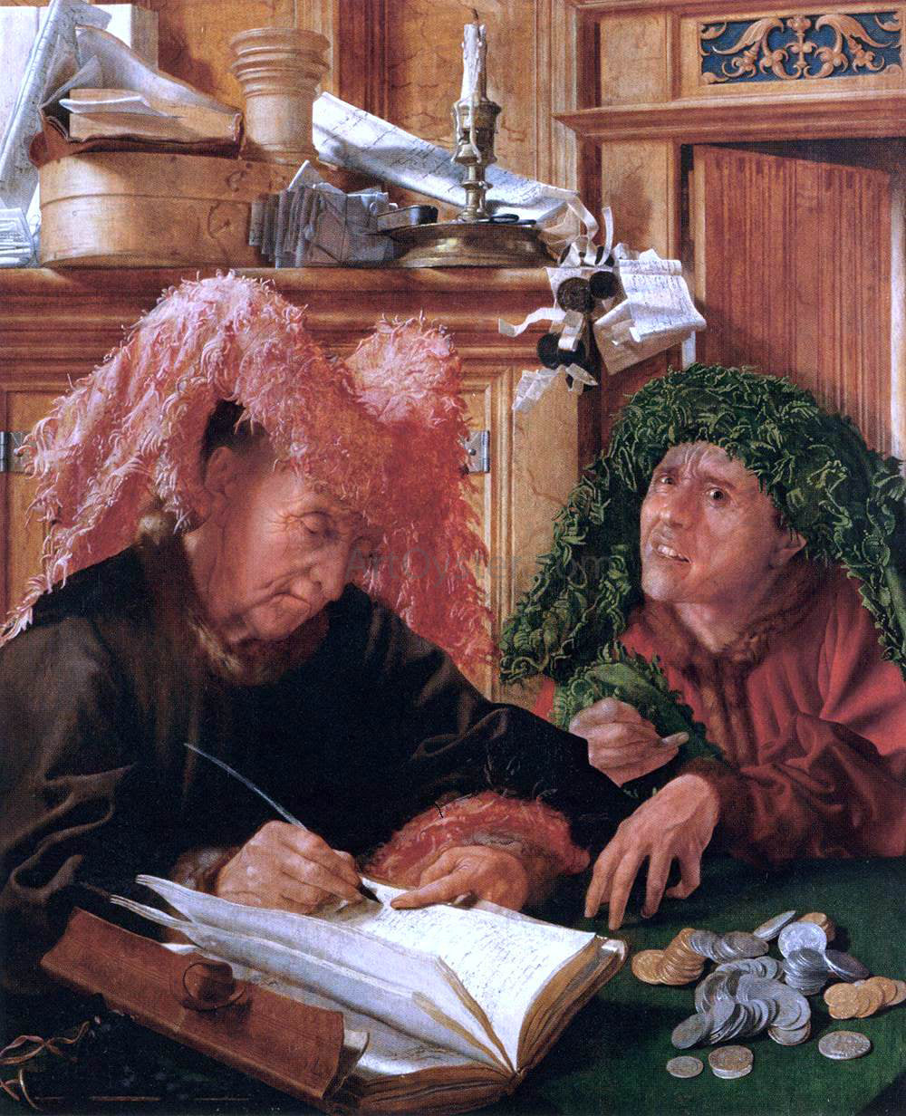 Marinus Van Reymerswaele The Tax Collectors - Canvas Print