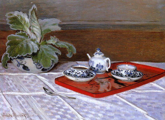 Claude Oscar Monet The Tea Set - Canvas Print