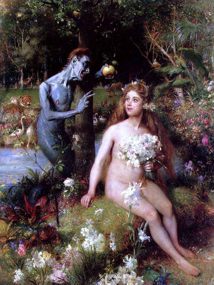 Pierre Jan Van der Ouderaa The Temptation of Eve - Canvas Print