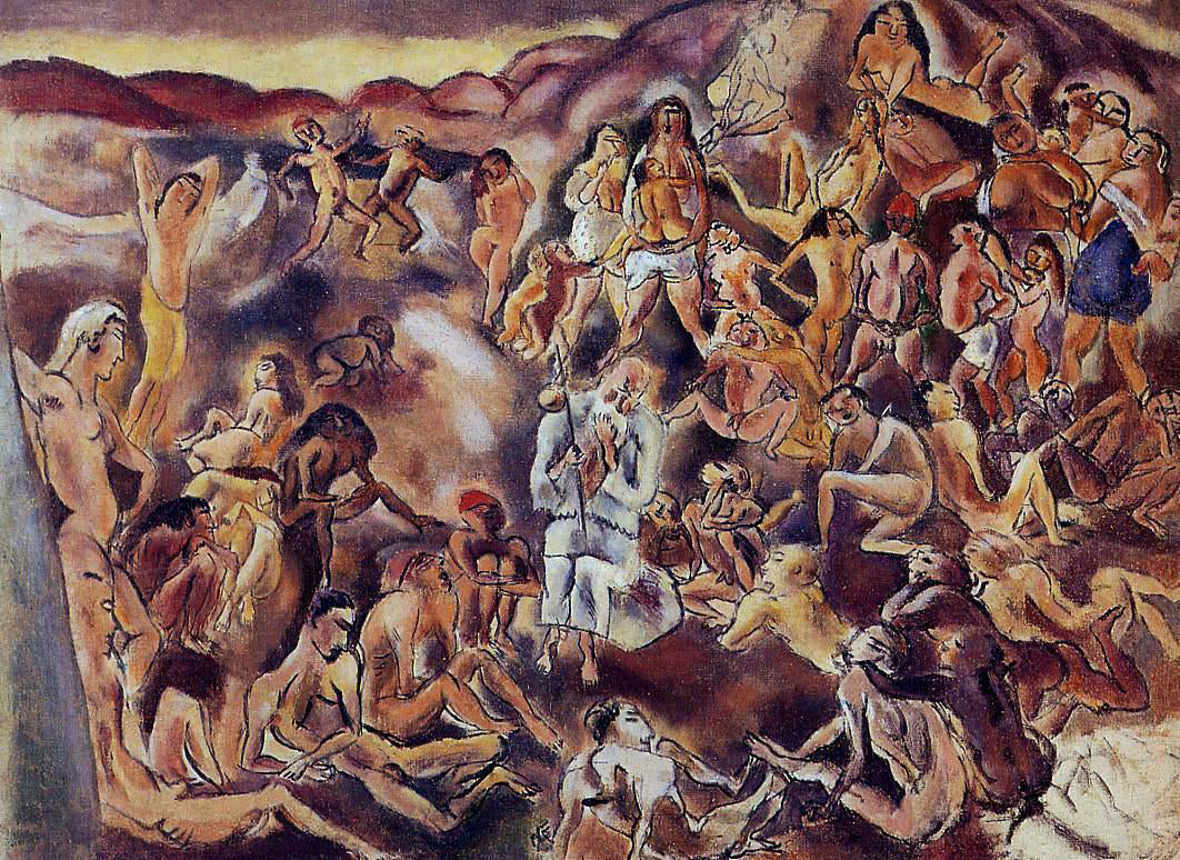 Jules Pascin The Temptation of Saint Anthony - Canvas Print