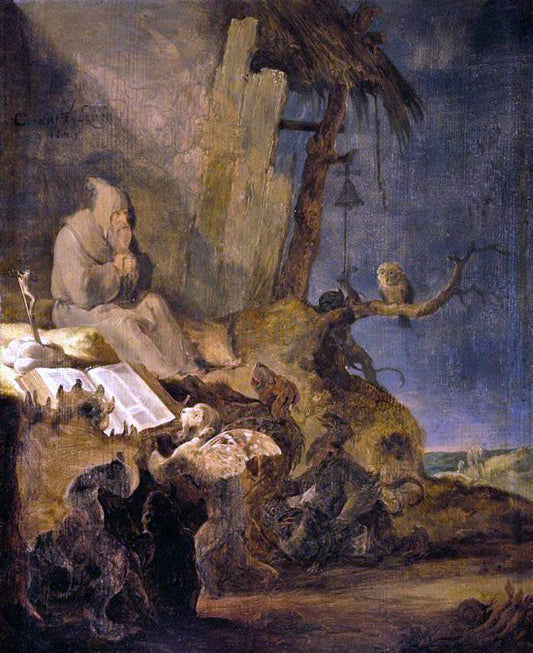 Cornelis Saftleven The Temptation of St Anthony - Canvas Print