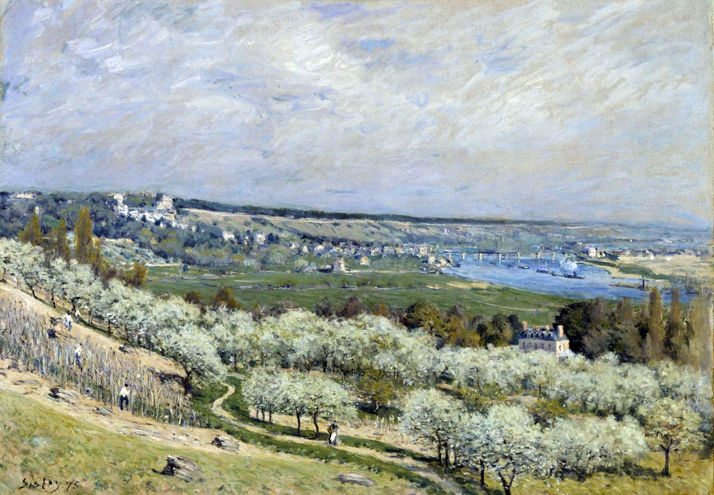 Alfred Sisley The Terrace at Saint-Germain, Spring - Canvas Print