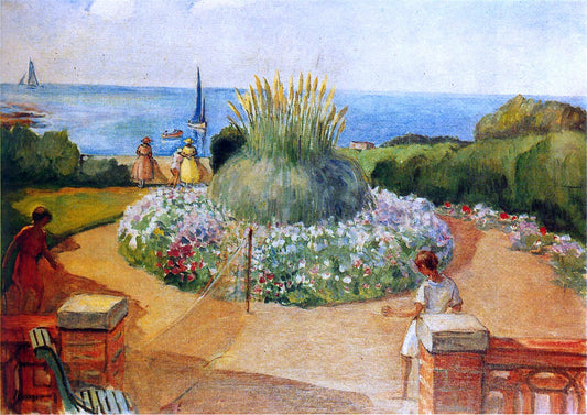 Henri Lebasque The Terrasse at Prefailles - Canvas Print