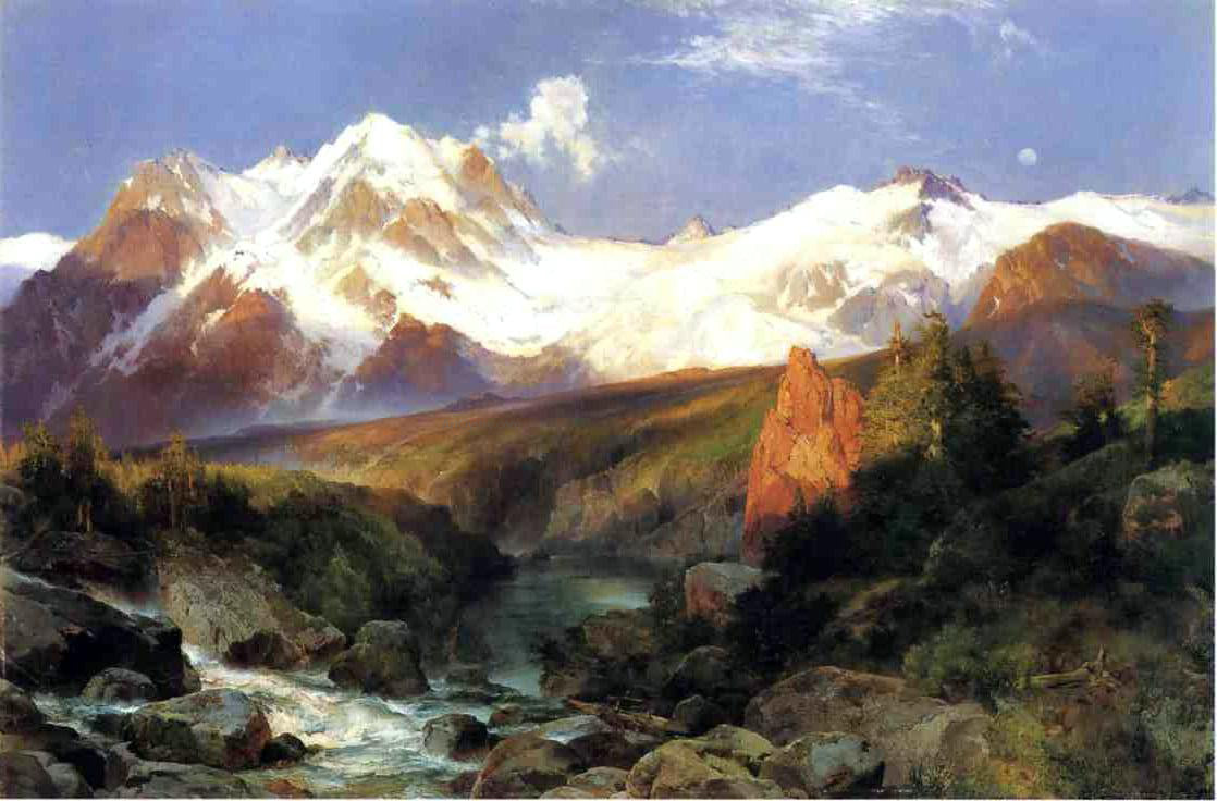 Thomas Moran The Teton Range - Canvas Print