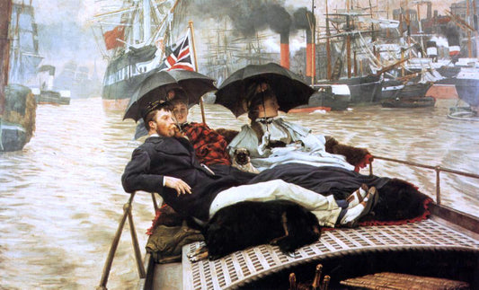 James Tissot The Thames - Canvas Print