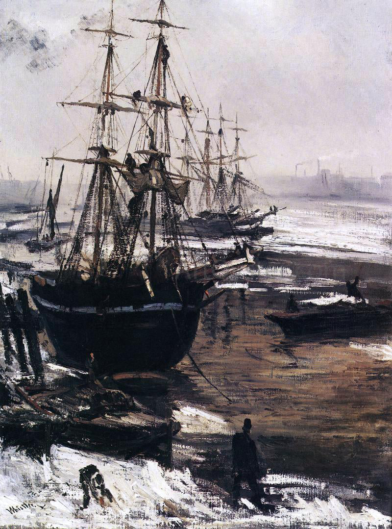 James McNeill Whistler The Thames in Ice - Canvas Print