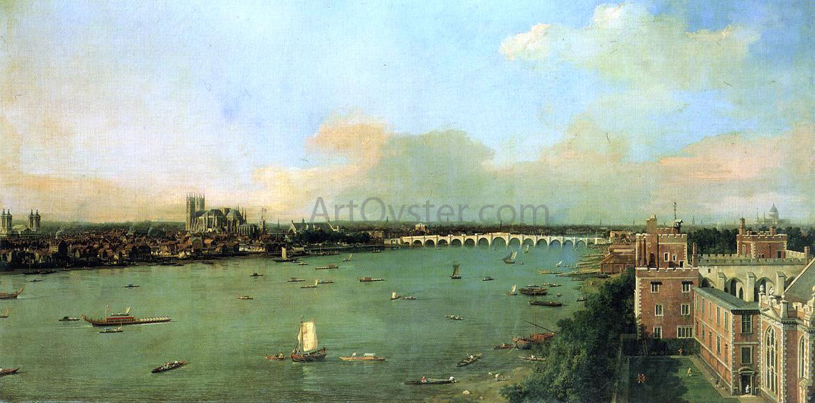 Canaletto The Thames with St. Paul's Cathedral - Canvas Print