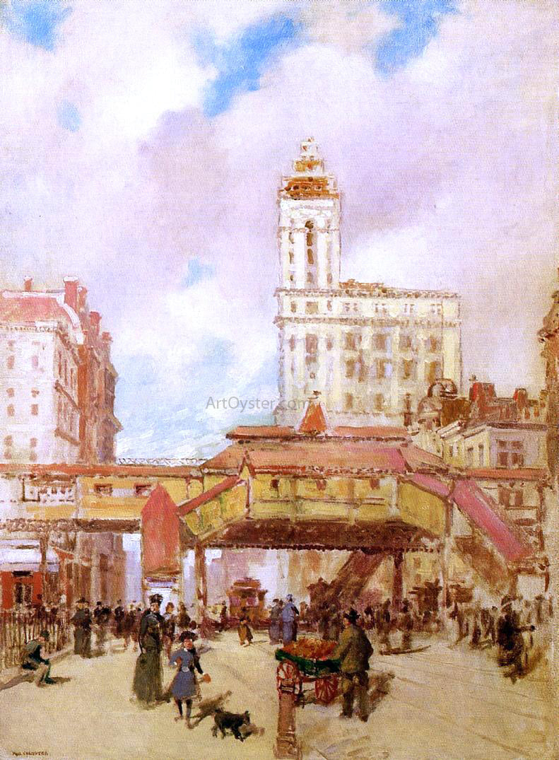 Paul Cornoyer The Third Avenue El - Canvas Print