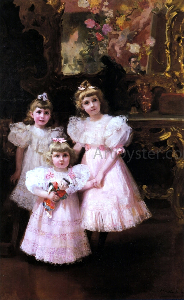 Joaquin Sorolla Y Bastida The Three Errazuriz Sisters - Canvas Print