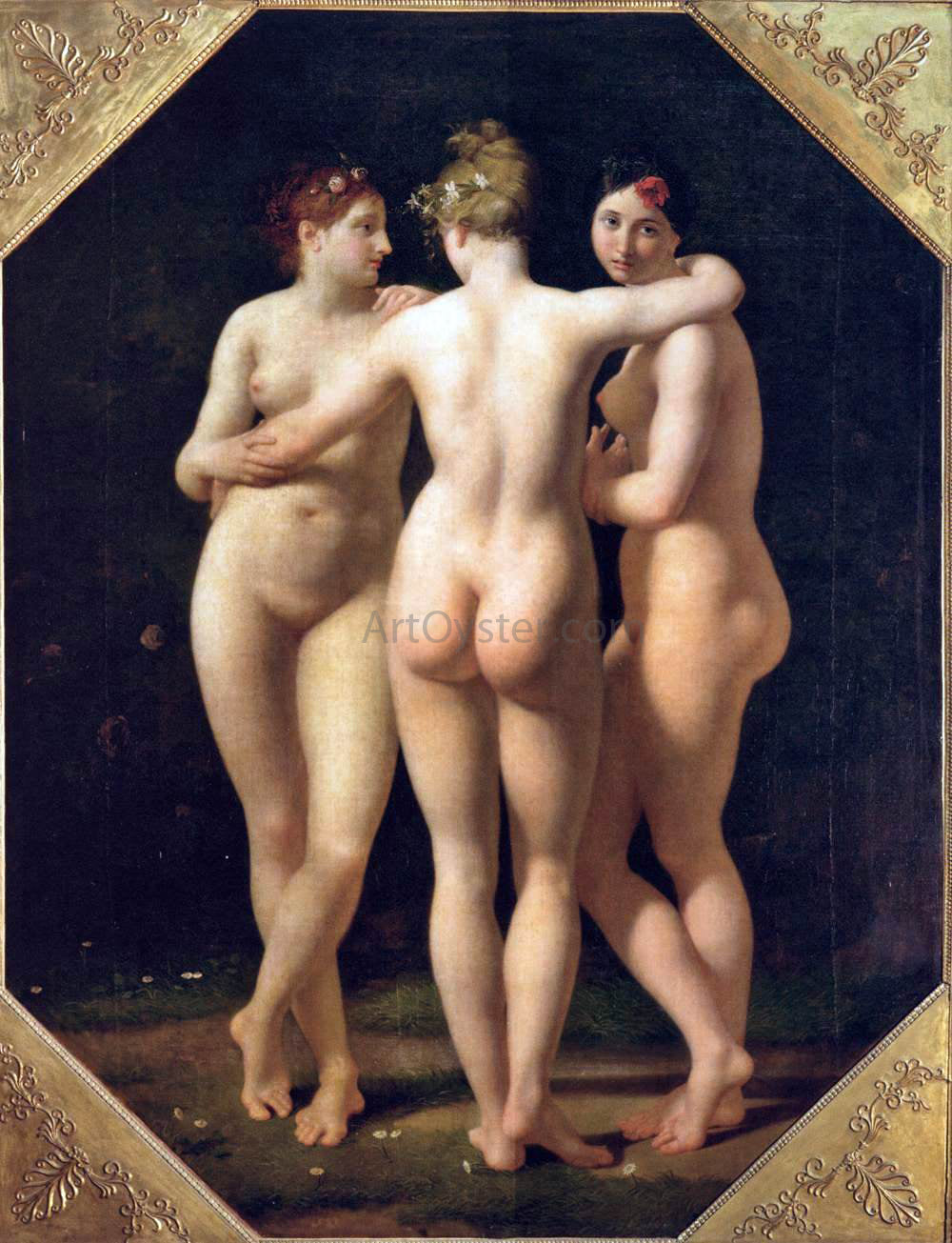 Jean-Baptiste Regnault The Three Graces - Canvas Print