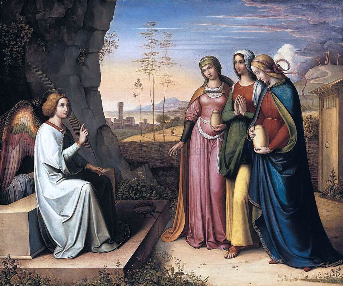 Peter Cornelius The Three Marys at the Tomb - Canvas Print