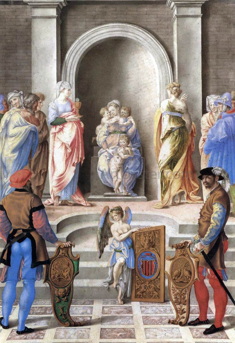 Giulio Clovio The Three Theological Virtues - Canvas Print