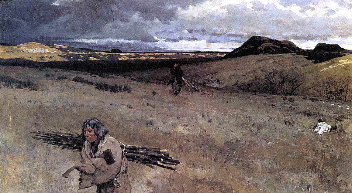 Henry F Farney The Toilers of the Plains - Canvas Print
