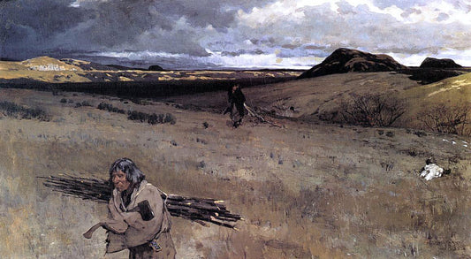 Henry F Farney The Toilers of the Plains - Canvas Print