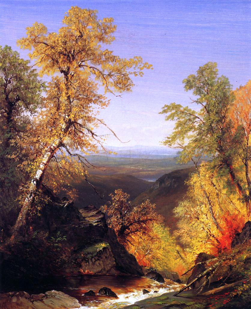 Richard William Hubbard The Top of Kaaterskill Falls, Autumn - Canvas Print