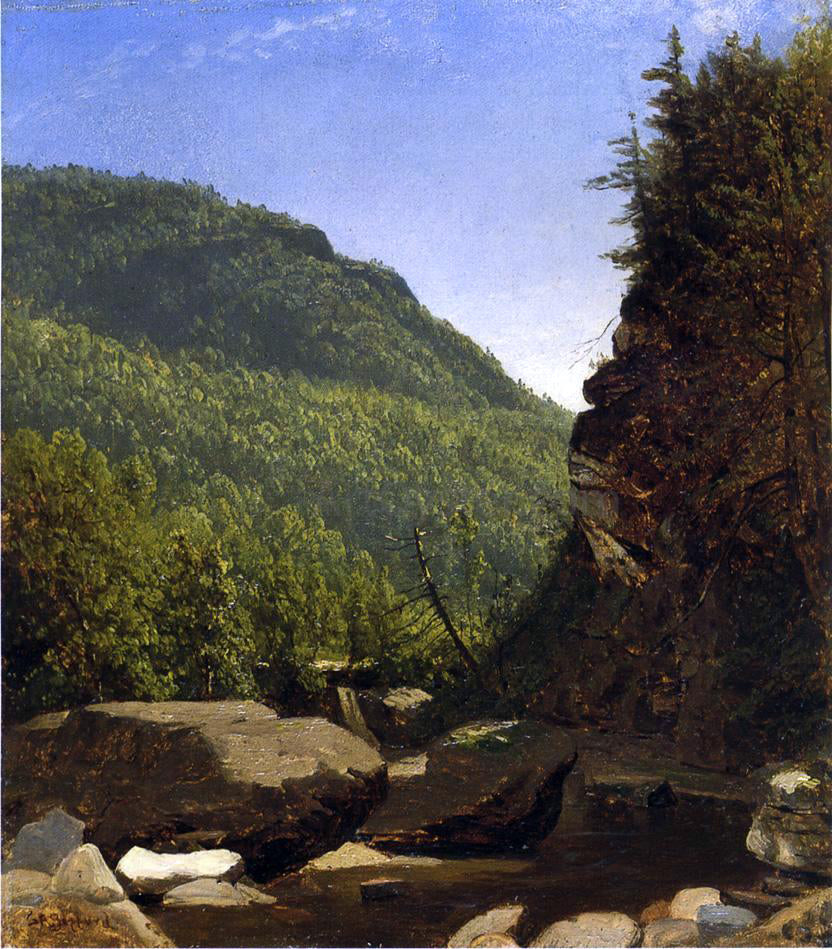 Sanford Robinson Gifford The Top of Kauterskill Falls - Canvas Print