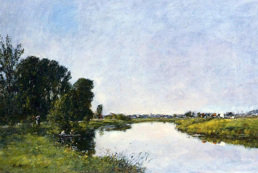 Eugene-Louis Boudin The Touques at Saint-Arnoult - Canvas Print