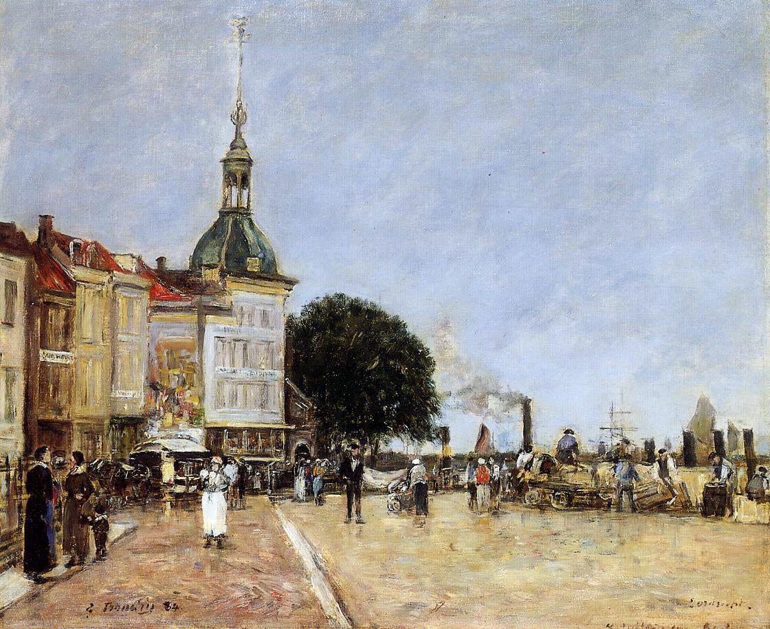 Eugene-Louis Boudin The Town of Dordrecht - Canvas Print