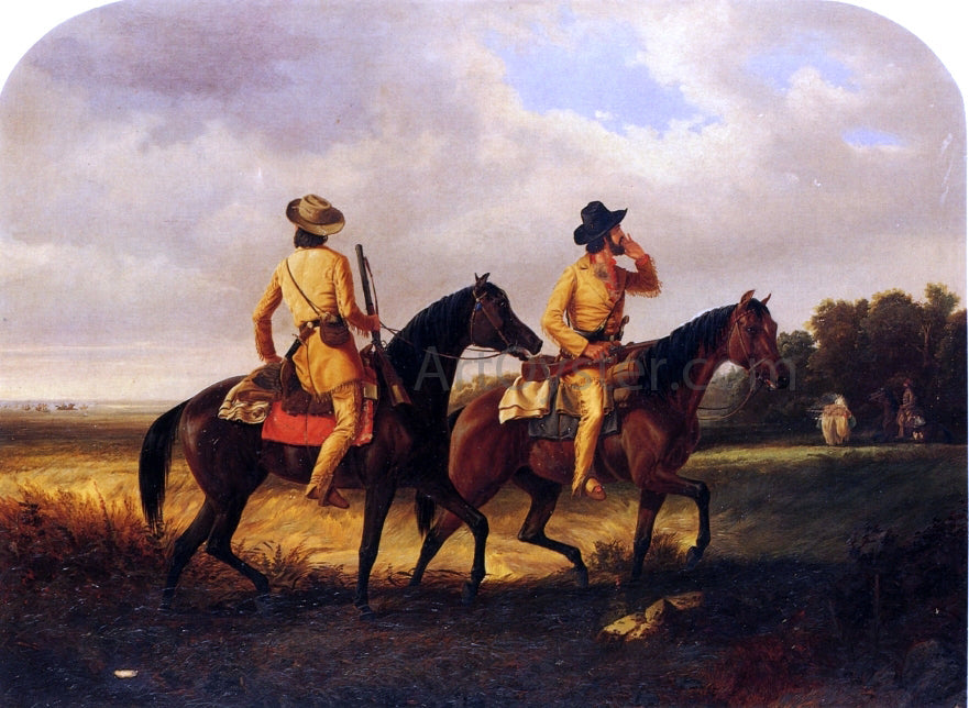 Louis Maurer The Trappers - Canvas Print