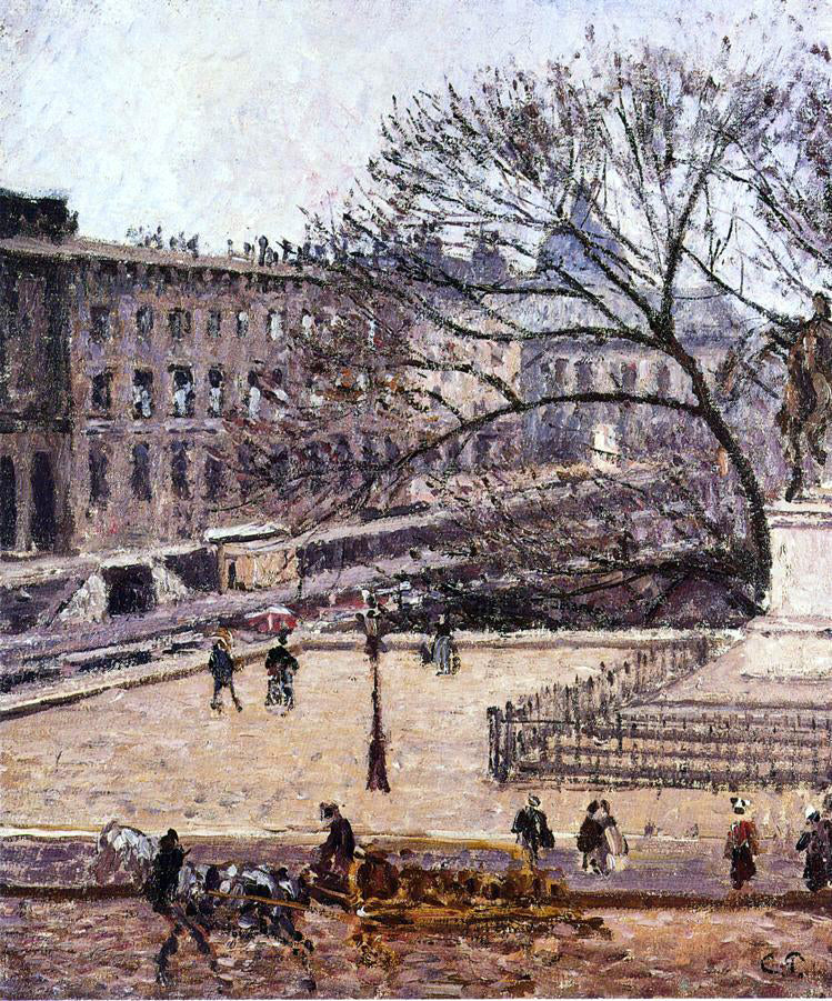 Camille Pissarro The Treasury and the Academy, Gray Weather - Canvas Print
