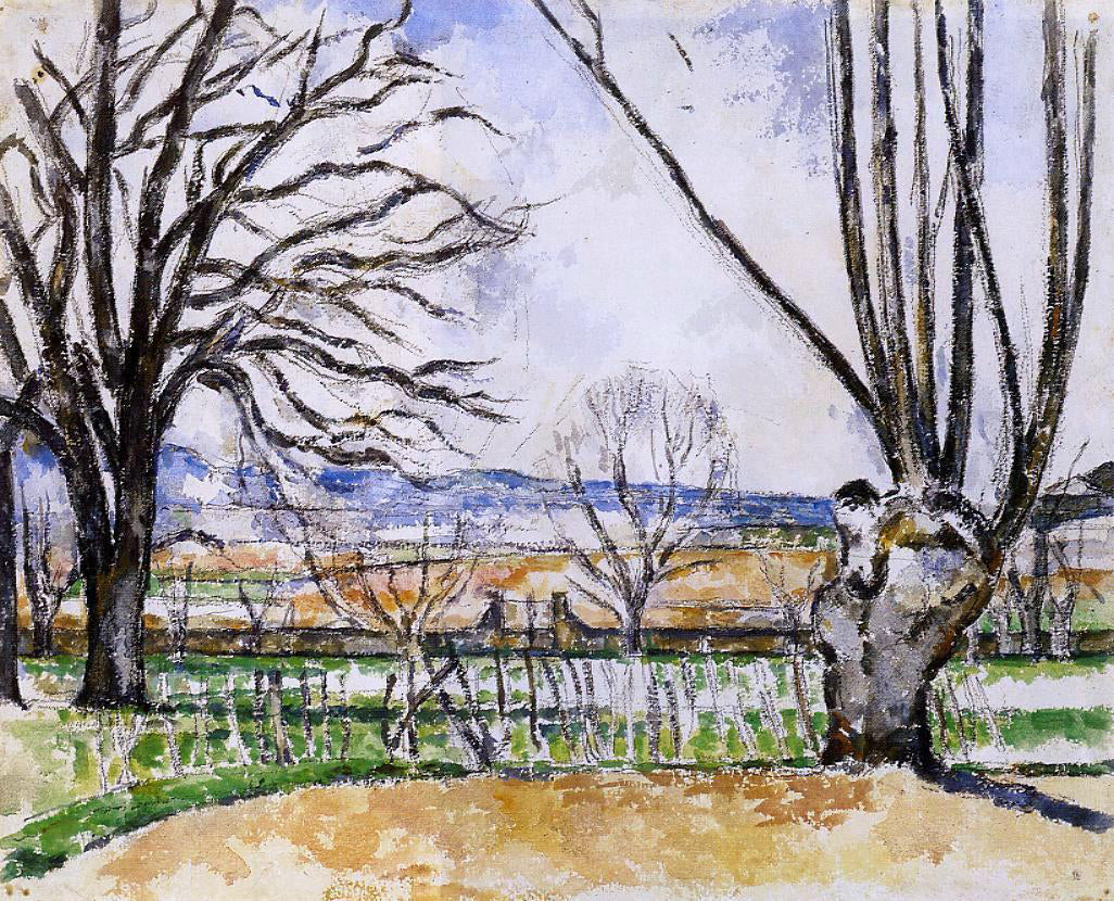 Paul Cezanne The Trees of Jas de Bouffan in Spring - Canvas Print
