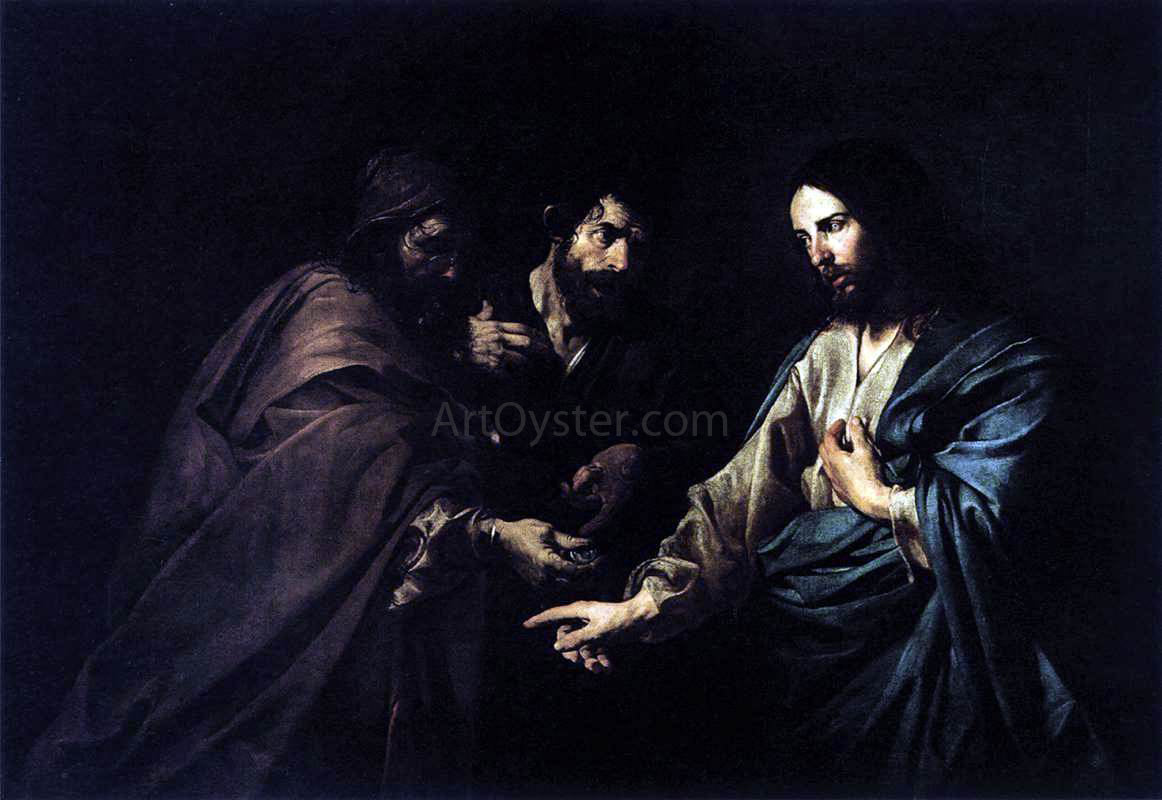 Valentin De boulogne The Tribute to Caesar - Canvas Print