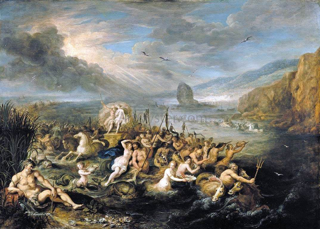 II Frans Francken The Triumph of Neptune and Amphitrite - Canvas Print