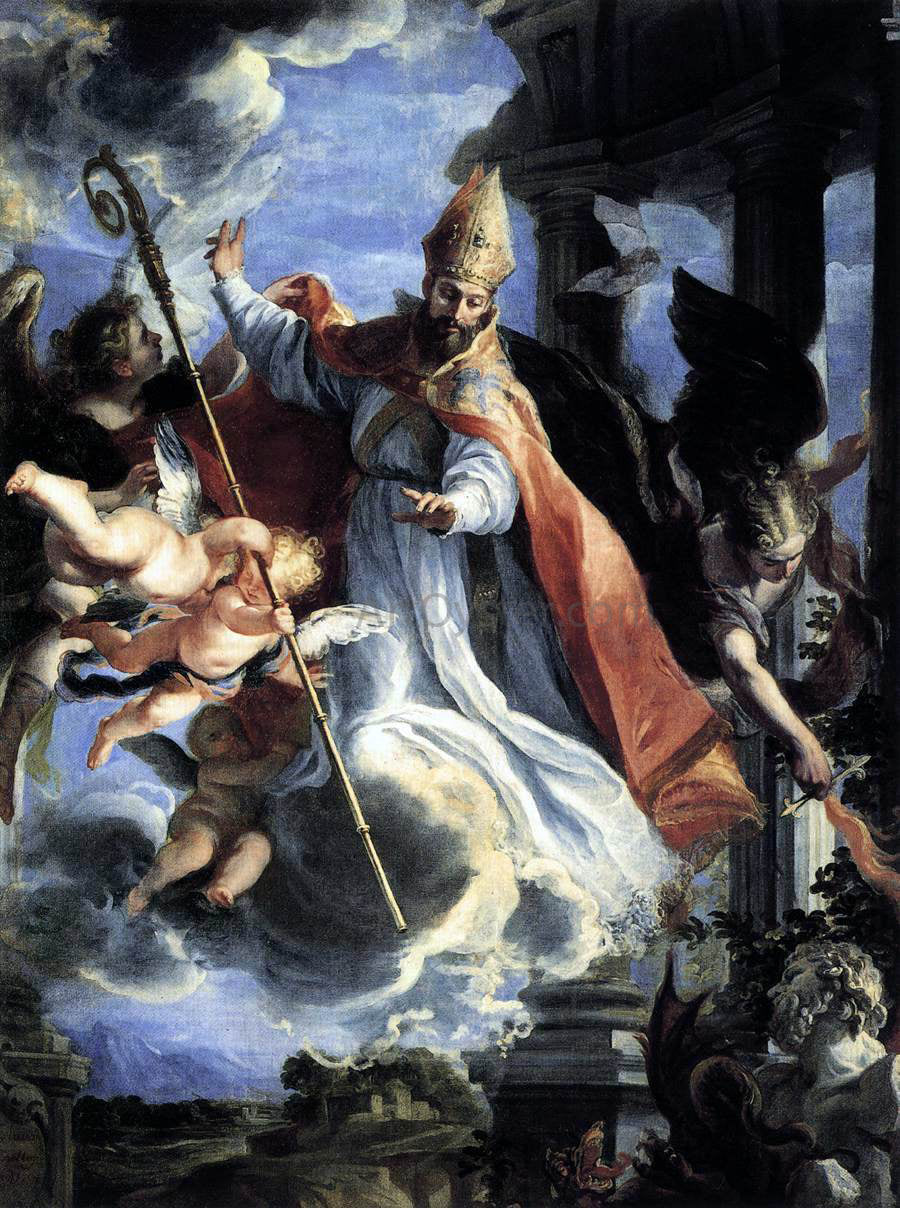 Claudio Coello The Triumph of St Augustine - Canvas Print