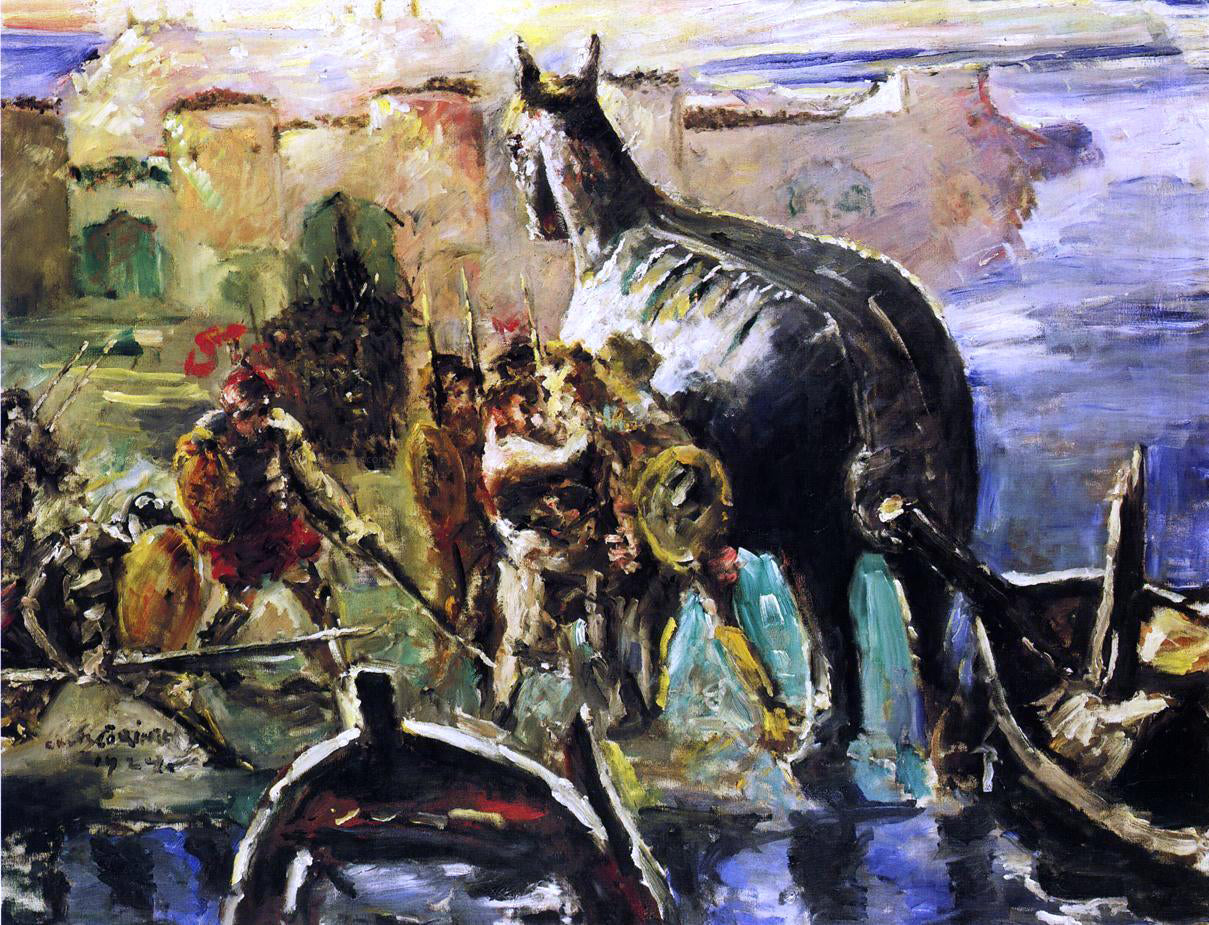 Lovis Corinth The Trojan Horse - Canvas Print