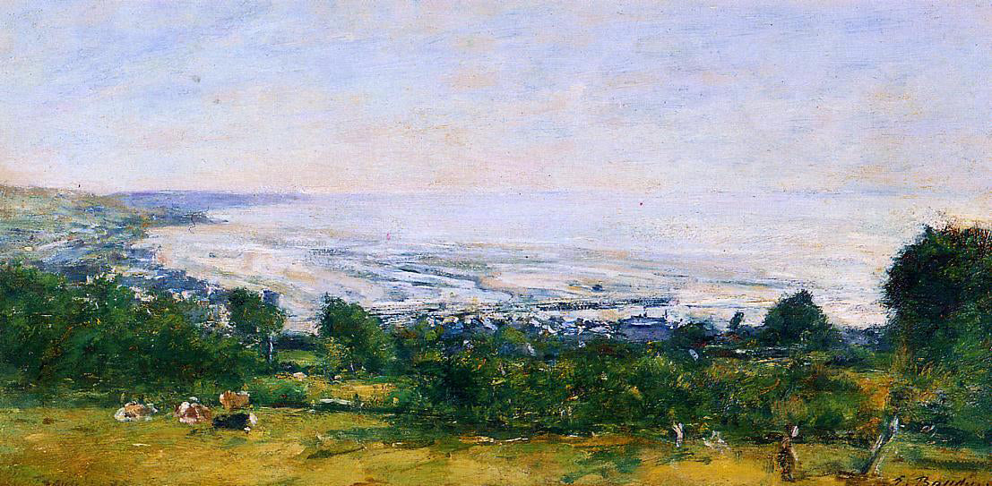 Eugene-Louis Boudin The Trouville Heights - Canvas Print