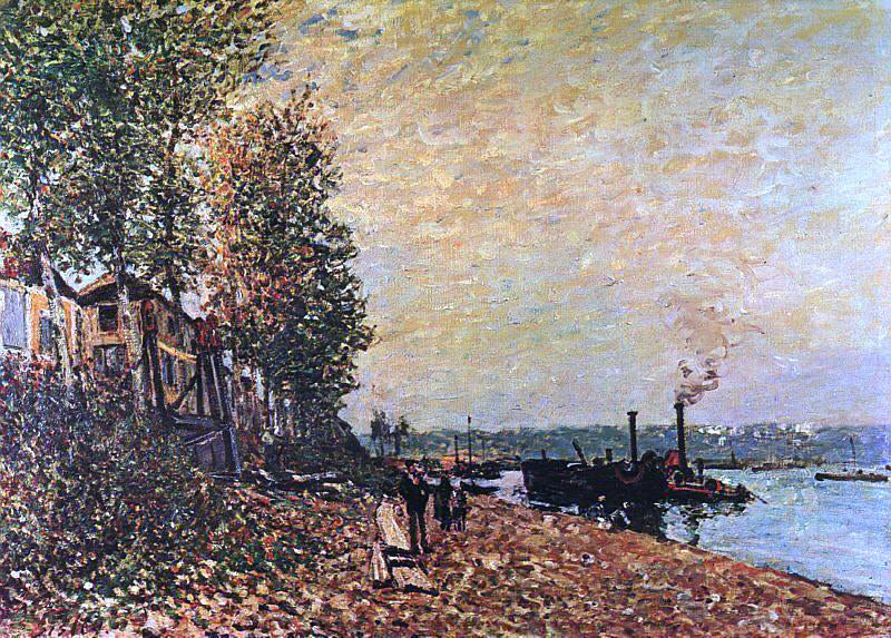 Alfred Sisley The Tugboat - Canvas Print