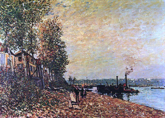 Alfred Sisley The Tugboat - Canvas Print